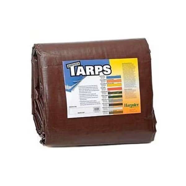 Super Heavy Duty Tarp, 20 ft x 30 ft, Brown, High-Density Polyethylene