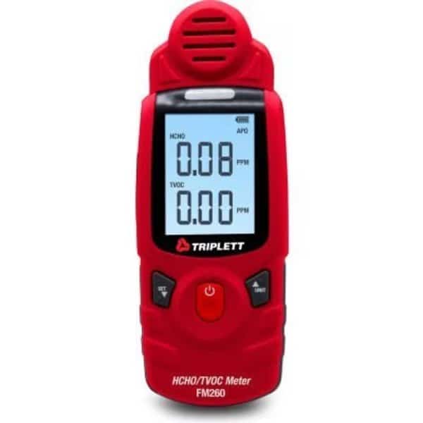 Triplett Formaldehyde and TVOC Meter, Backlit Dual LCD
