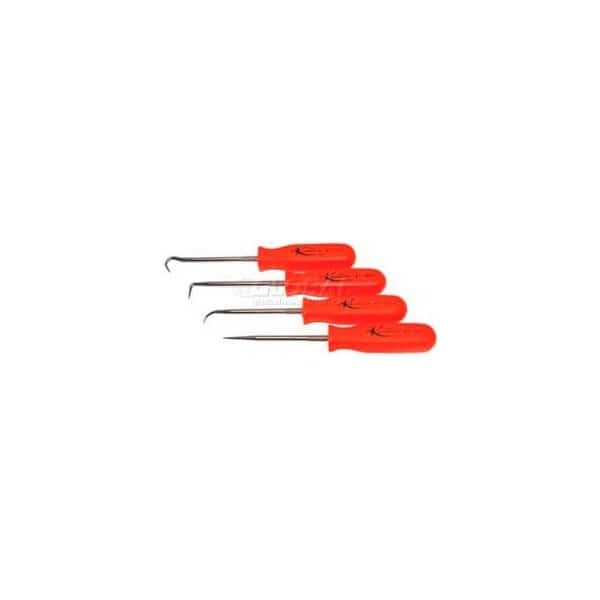 Pick Set-4 Piece W/ Neon Orange Handles