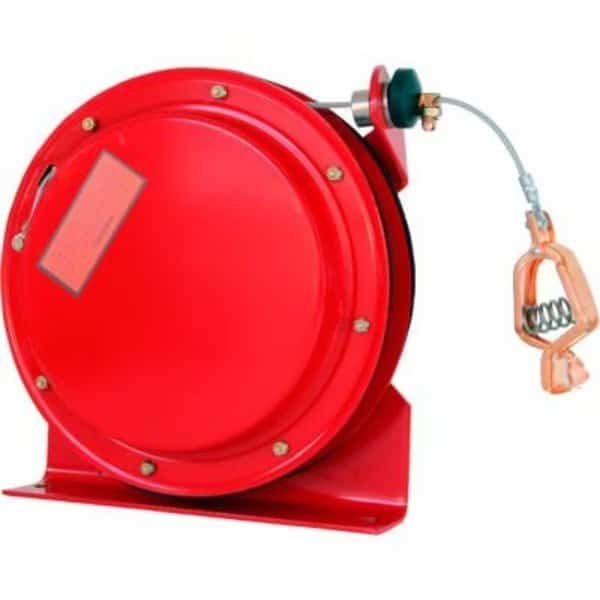 50' HD Reel, Clear Coated Cable, LE-21C Copper Alligator Clip., Red Enamel