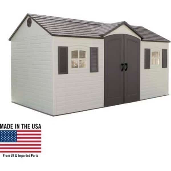 Lifetime Storage Shed 15' x 8' Front Entry With Windows