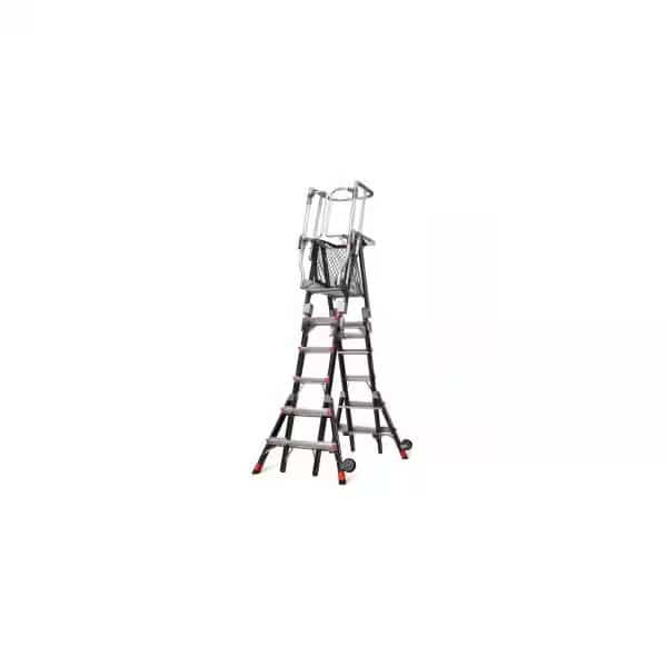 Little Giant Fiberglass Compact Safety Cage Ladder, 6-10' Type 1AA -