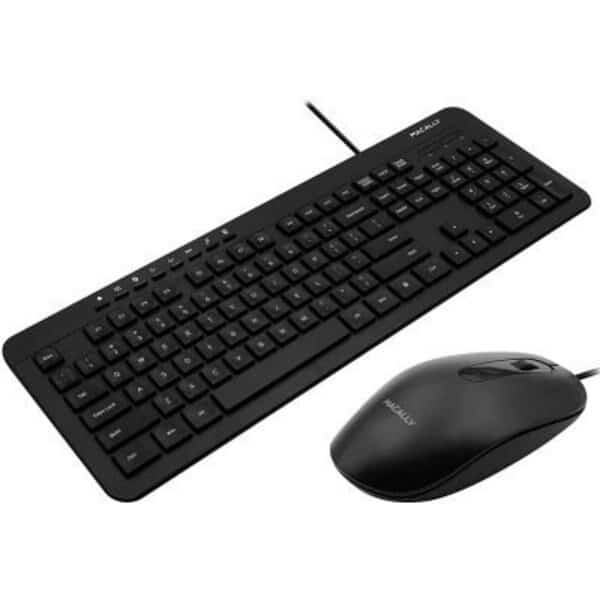 Macally Deluxe 112-Key Full Size USB Keyboard & Optical USB Mouse Combo for PC, Securityman, Mfr#: DDKEYCOMBO