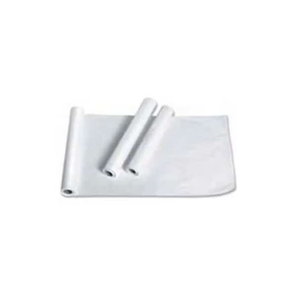 Medline Standard Crepe Exam Table Paper, 20"W x 125'L, White, 12 Rolls/Carton
