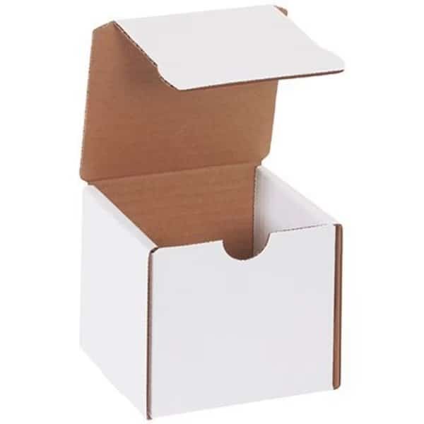 Corrugated Literature Mailers, 4"L x 4"W x 4"H, White