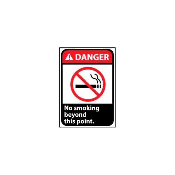 Danger Sign 14x10 Aluminum - No Smoking Beyond This Point