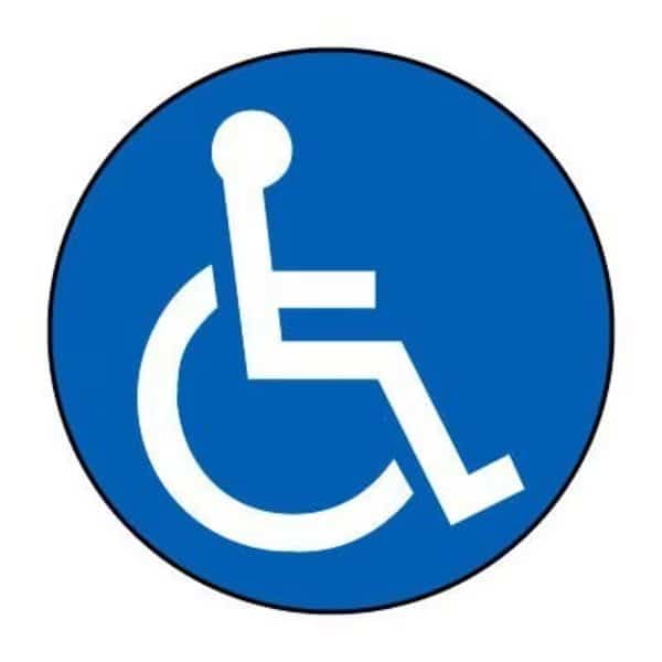 Walk On Floor Sign - Handicapped Symbol