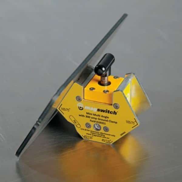 Mini Multi-Angle Welding Magnet w/Grounding - 150 Lbs.