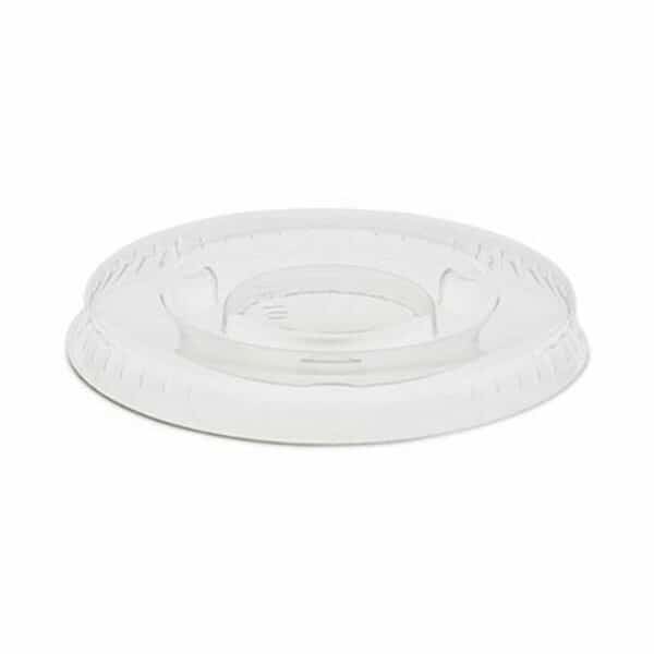 PORTION CUP LIDS, FITS 0.5 OZ TO 1 OZ CUPS, CLEAR, 25PK