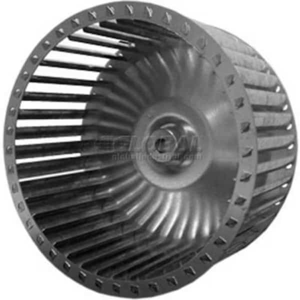 Single Inlet Blower Wheel, 9-15/16in Dia., CCW, 1750 RPM, 5/8in Bore, 6inW, Galvanized