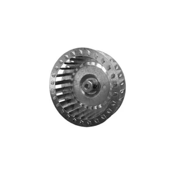 Single Inlet Blower Wheel, 3-13/16in Dia., CCW, 4500 RPM, 5/16in Bore, 2-1/2inW, Galvanized