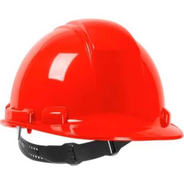 Whistler Cap Style Hard Hat HDPE Shell, 4-Point Textile Suspension and Pin-Lock Adjustment, Red