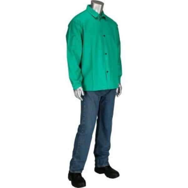 Ironcat 30in FR Twill Cotton Jacket, 9oz, Green, 2XL