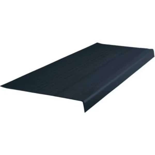 Vinyl Heavy Duty Ribbed Stair Tread Square Nose 12.5in x 48in Black