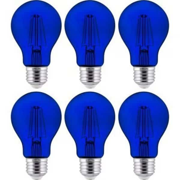 Sunlite Green Transparent LED Light Bulb, 4-1/2-Watt, Dimmable, 6-Pack