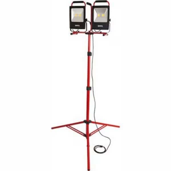 Bayco Portable LED Dual Worklights w/8' Tripod, 50Wx2, 10000 Lumens, 5000K