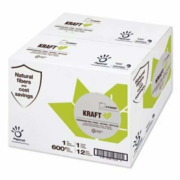Papernet, HEAVENLY SOFT PAPER TOWEL, 7.8in X 600 FT, BROWN, 12PK