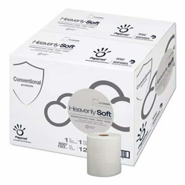Papernet, HEAVENLY SOFT PAPER TOWEL, 7.8in X 600 FT, WHITE, 12PK