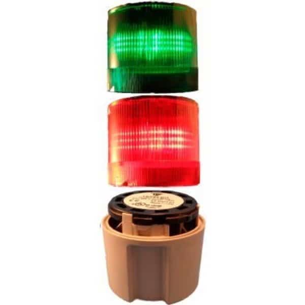 Springer Controls / Texelco 70mm Complete Light Stack, 120V LED, GRAY Term, G-R