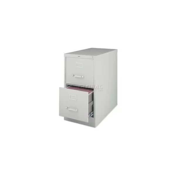 Lorell 2-Drawer Heavy Duty Vertical File Cabinet, 15"W x 25"D x 28-3/8"H, Gray