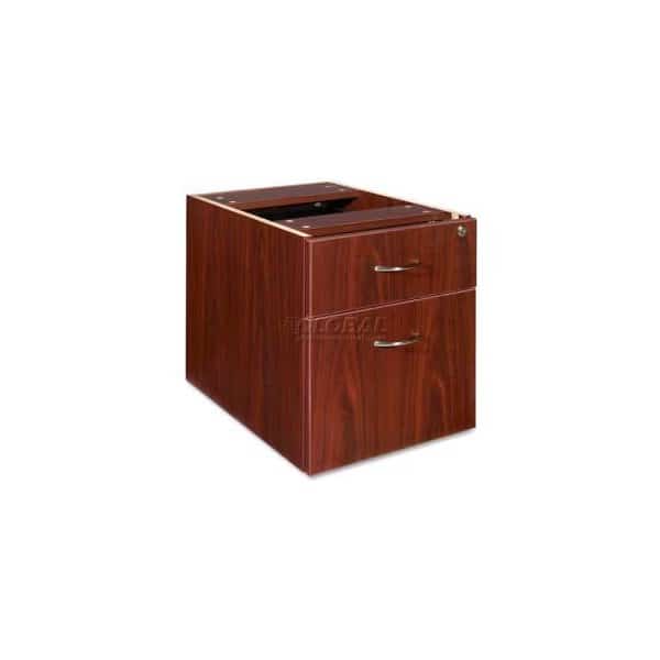 Lorell Hanging Pedestal - 16"W x 22"D x 19"H - Mahogany - Essentials Series