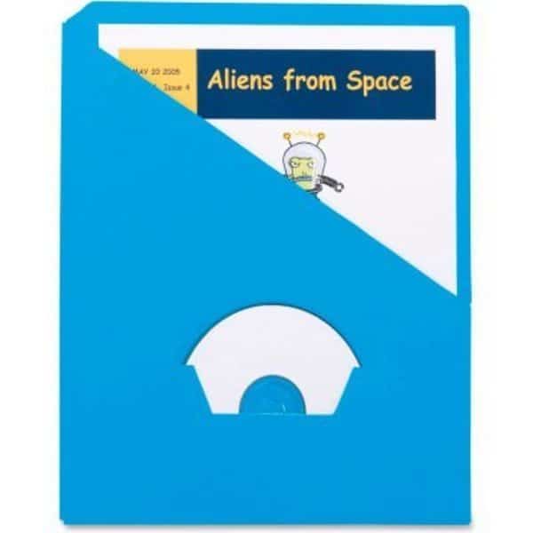 Pendaflex Slash Pocket Project Folder, 8-1/2inW x 11inH, Blue, 25/PK