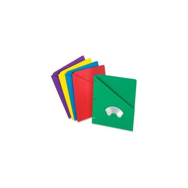 Pendaflex Essentials Slash Pocket Folder, 8-1/2inW x 11inH, Multi, 25/PK