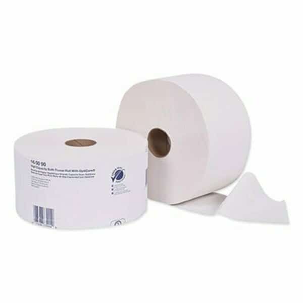 60090, UNIVERSAL HIGH CAPACITY BATH TISSUEL W/OPTICORE, SEPTIC SAFE, 2-PLY, WHITE, 2000/ROLL, 12CT
