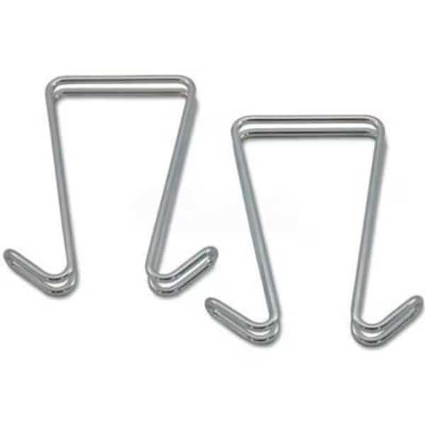 Alera Double Sided Partition Garment Hook, Silver, Steel, 2/PK