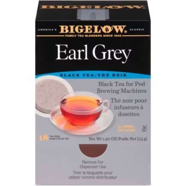 Bigelow Earl Grey Black Tea Pods, 1.90 oz, 18/Box