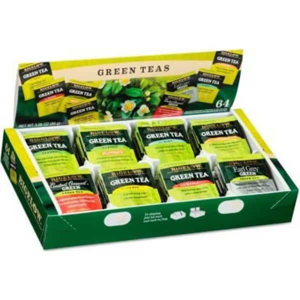 Bigelow Green Tea Assortment, Tea Bags, 64/Box, 6 Boxes/Carton