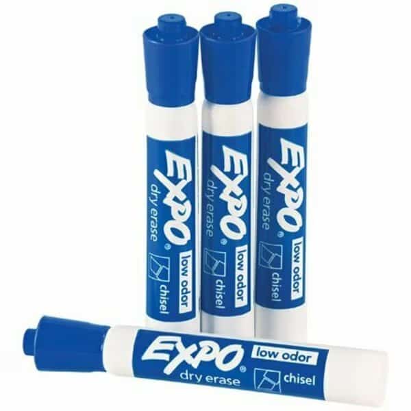 Expo Blue Dry Erase Markers, 12PK