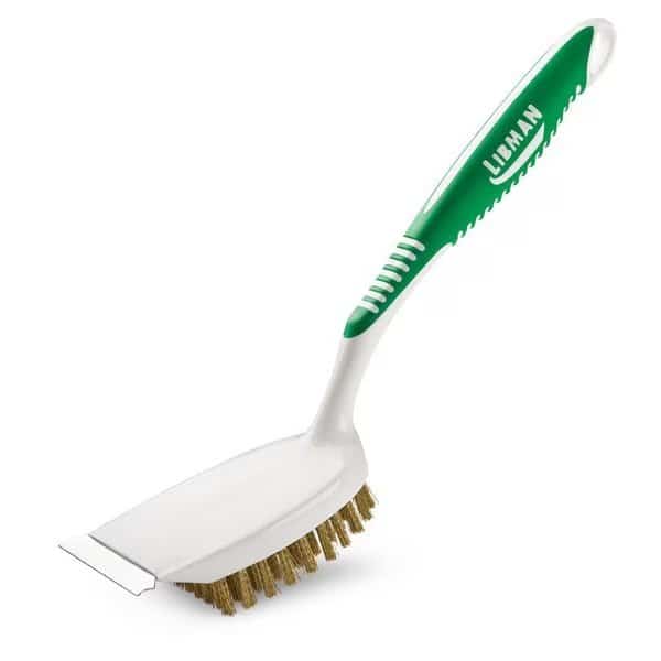 Short Handle Grill Brush, Brass White, 6PK
