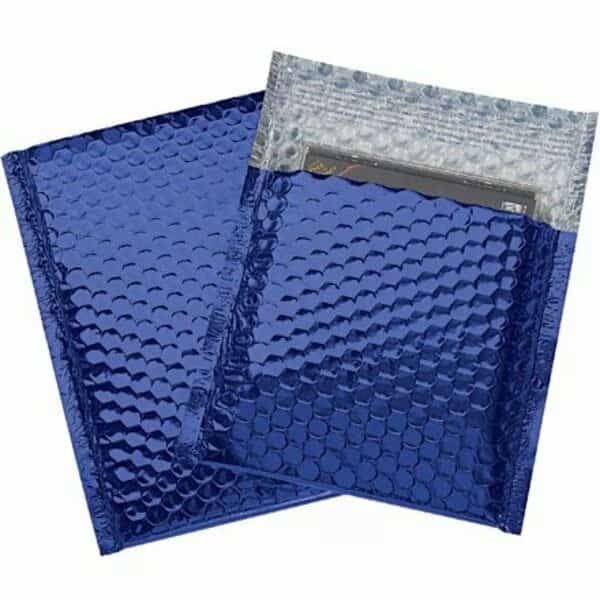 7 x 6 3/4'' Blue Glamour Bubble Mailers, 72PK