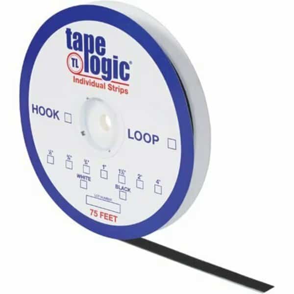 2'' x 75' Black Loop Tape Logic Individual Tape Strip Roll