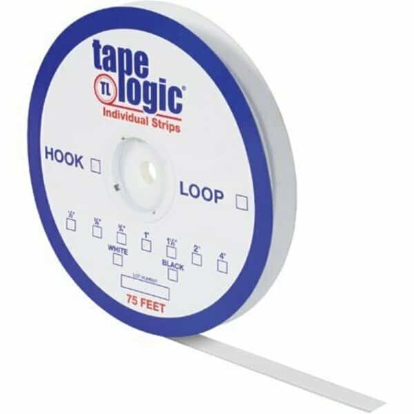 1'' x 75' White Hook Tape Logic Individual Tape Strip Roll