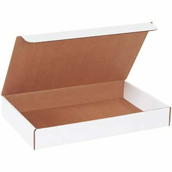 14 1/8 x 8-3/4 x 2'' White Literature Mailers, 50PK