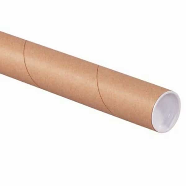 1-1/2 x 26'' Kraft Tubes with Caps, 50PK
