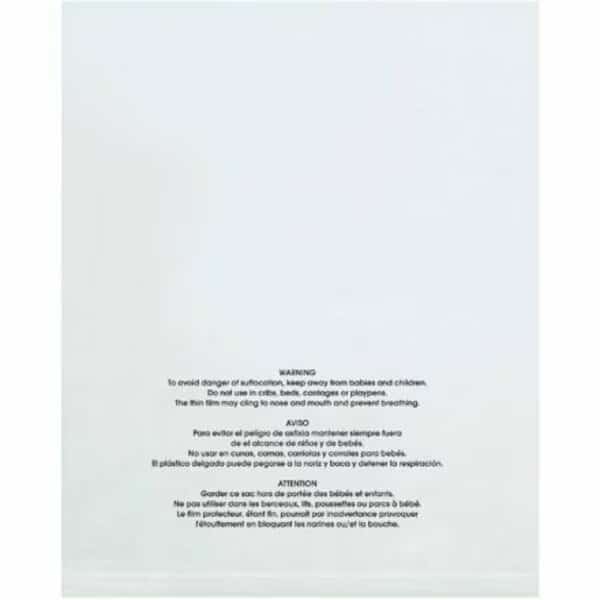 14 x 20'' - 1 Mil Flat Suffocation Warning Poly Bags, 100PK
