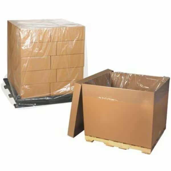 48 x 34 x 60'' - 3 Mil Clear Pallet Covers, 50PK