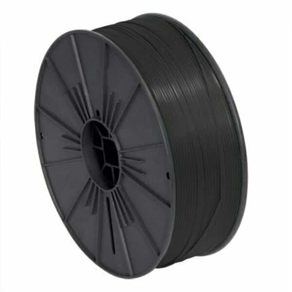 5/32'' x 7000' Black Plastic Twist Tie Spool