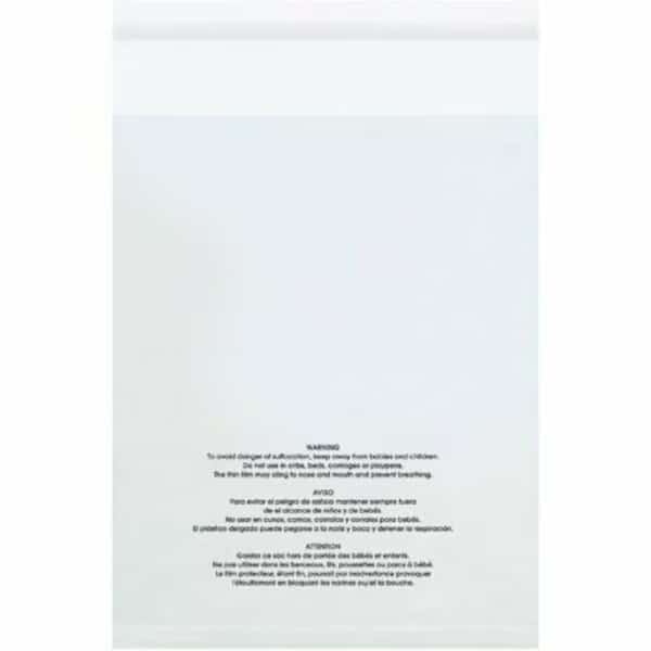 10 x 12'' - 1.5 Mil Resealable Suffocation Warning Poly Bags, 100PK