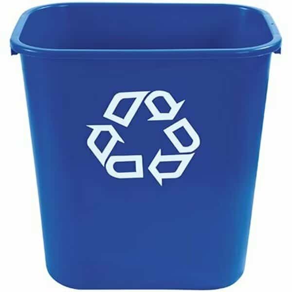 Rubbermaid Office Recycling Container - 7 Gallon, Blue