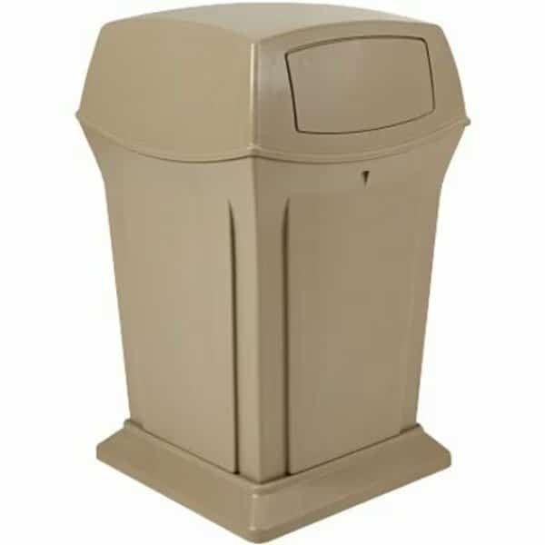 Rubbermaid Ranger Trash Can - 45 Gallon, 2-Way, Beige