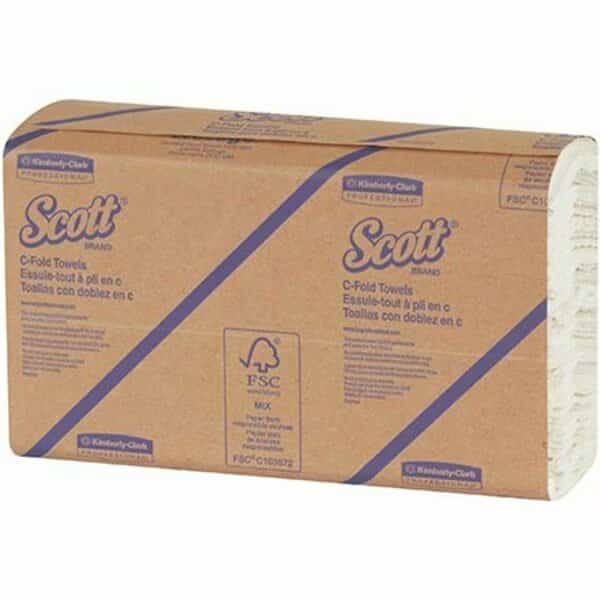 Scott Surpass White C-Fold Towels, 16PK