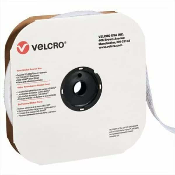 1'' x 75' - Hook - White VELCRO Brand Tape - Individual Strips