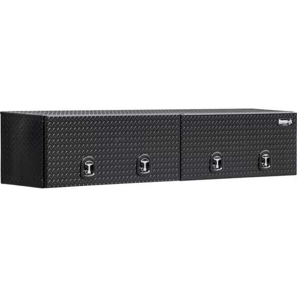 18x16x96 in Black Diamond Tread Aluminum Topsider Truck Box with Flip-Up Doors