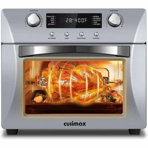 Air Fryer Oven Countertop, 10-in-1 Convection Oven Silver