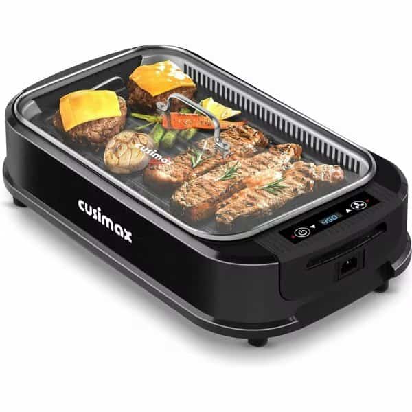 Electric Portable Indoor Smokeless Grill-Black