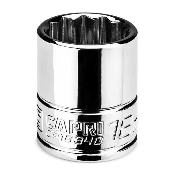 3/8 in Drive 18 mm 12-Point Metric Shallow Socket